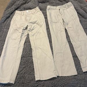 Lot of 2 George boys khaki pants- uniform approved, no tears or stains